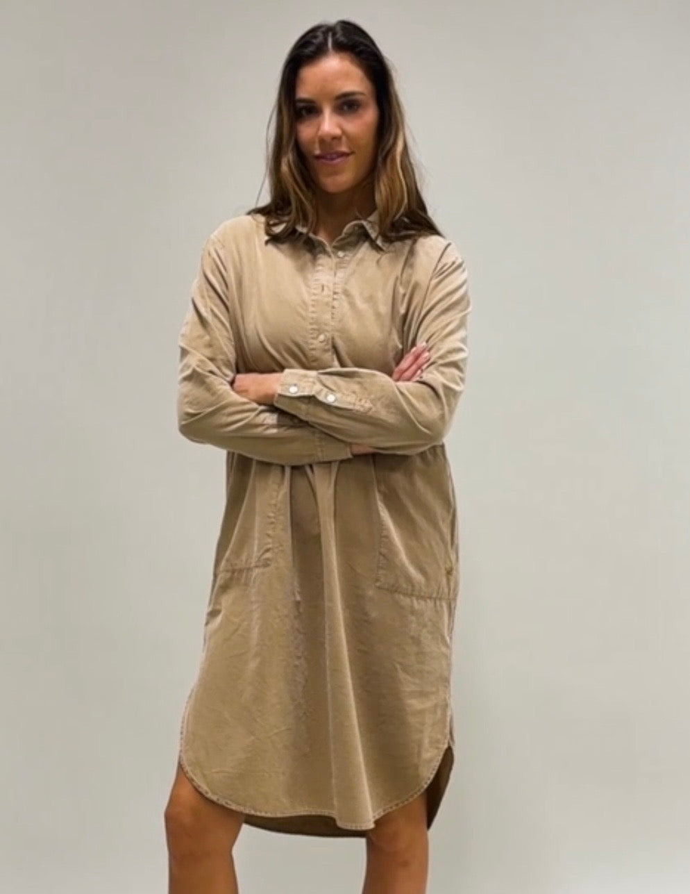 Mabel kjole beige