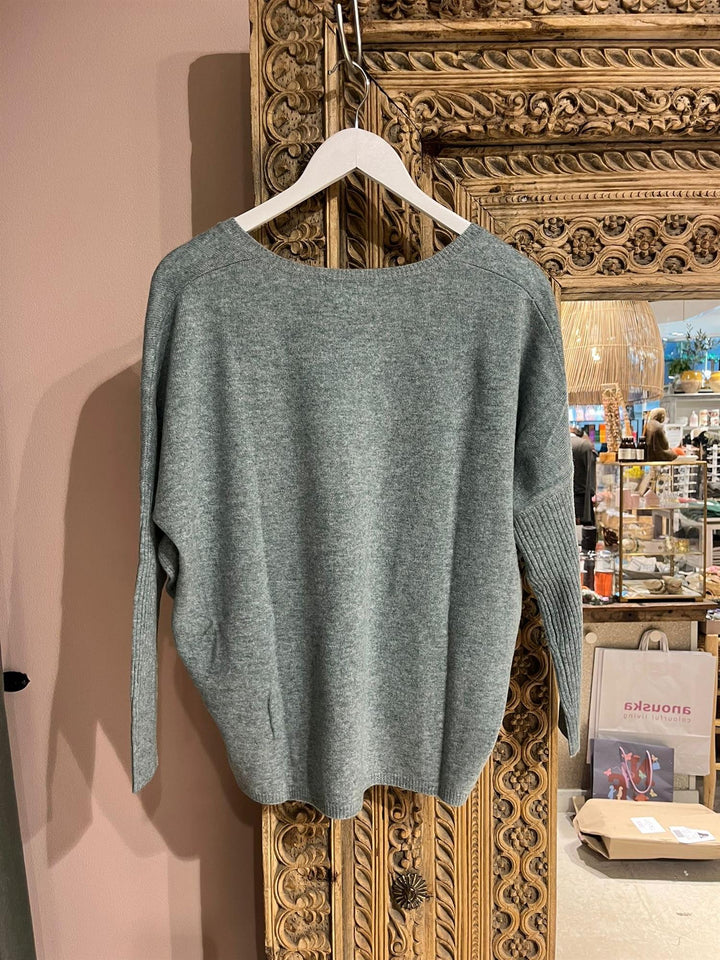 Faustine cashmere genser aquamarine