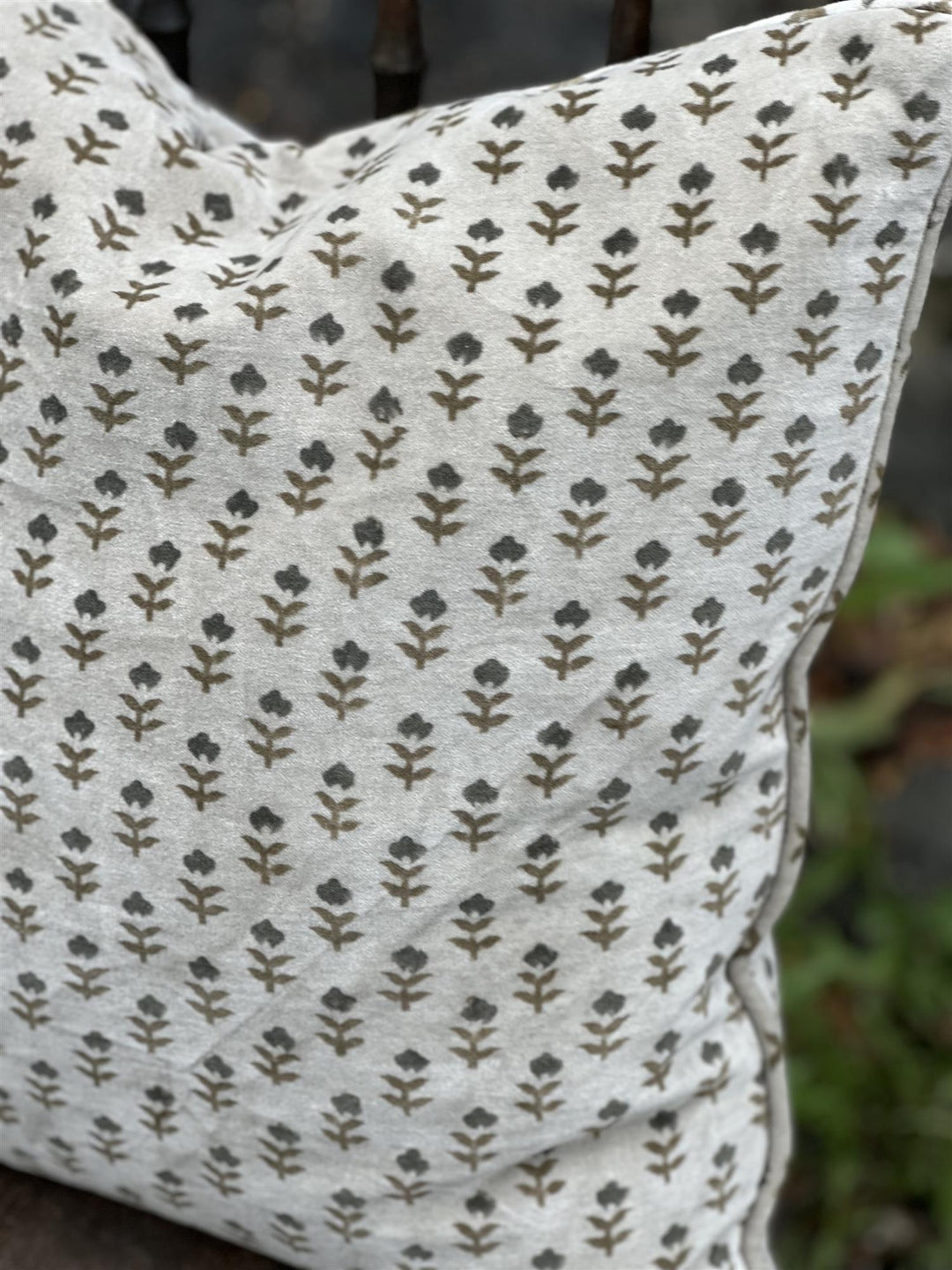 Putetrekk velur Fiori olive rulour