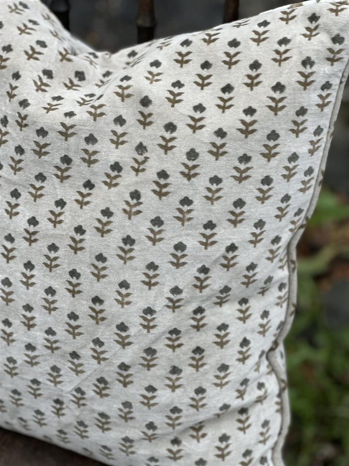 Putetrekk velur Fiori olive rulour