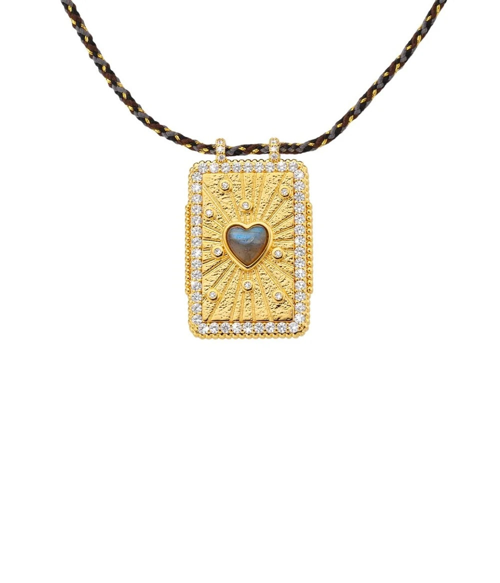 Kjede Labradorite heart boheme