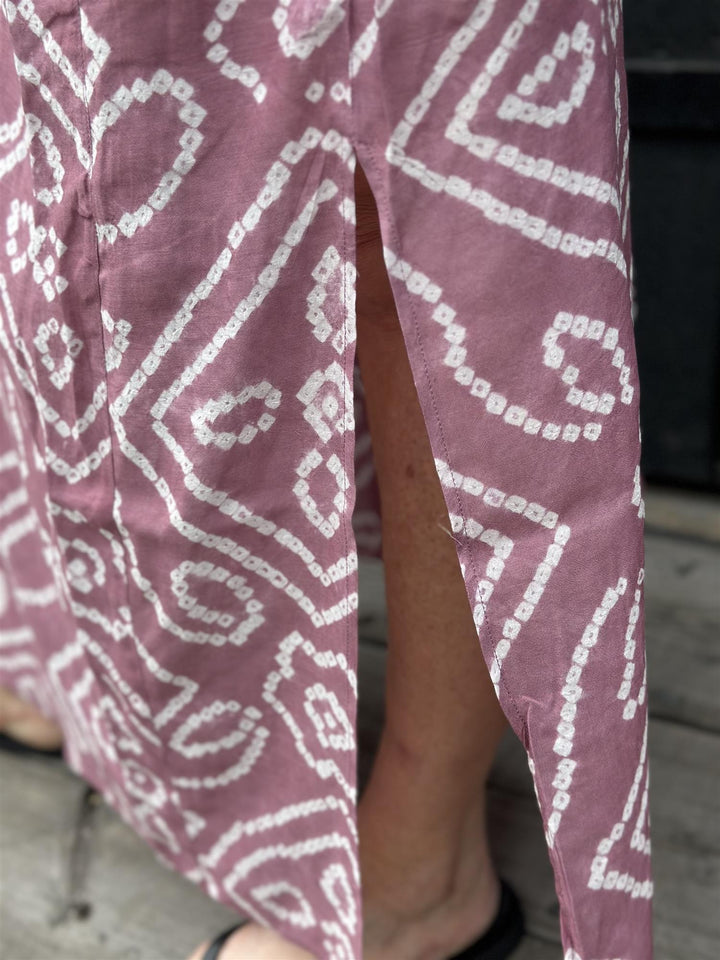 Cecilie lang tunika bandani mauve