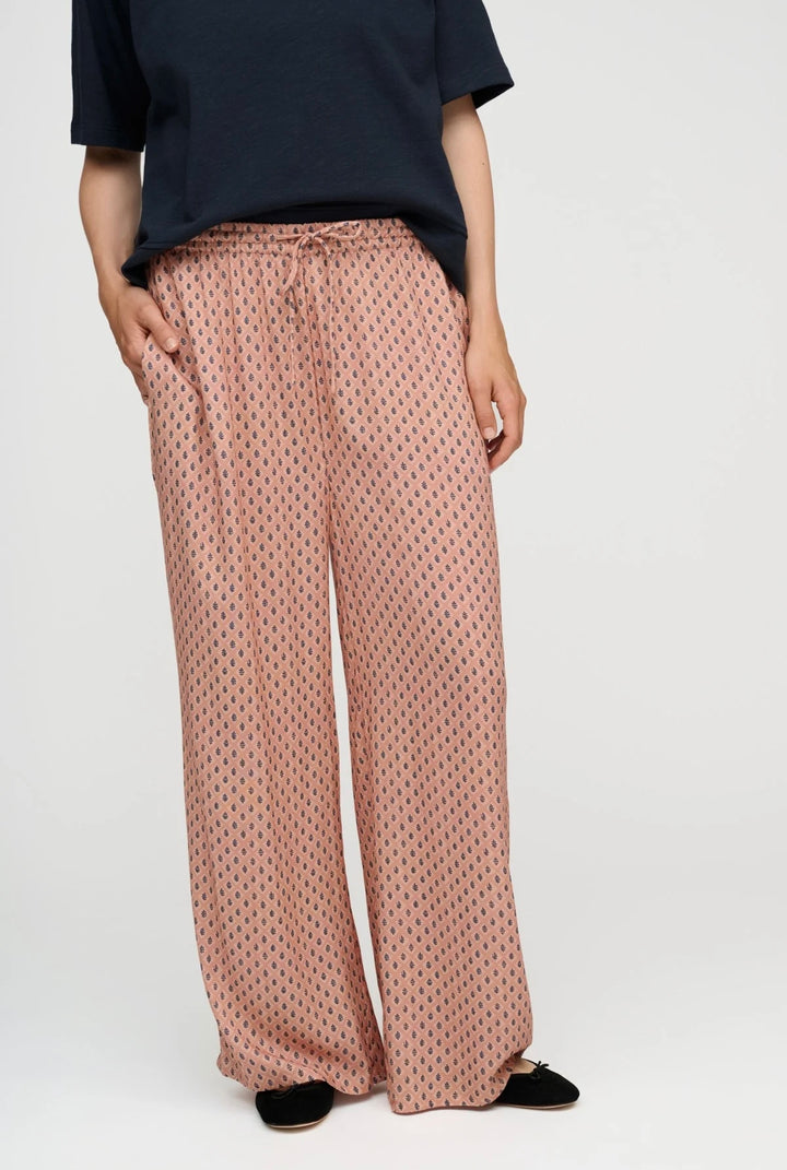 Sea pants flower peach/ blue