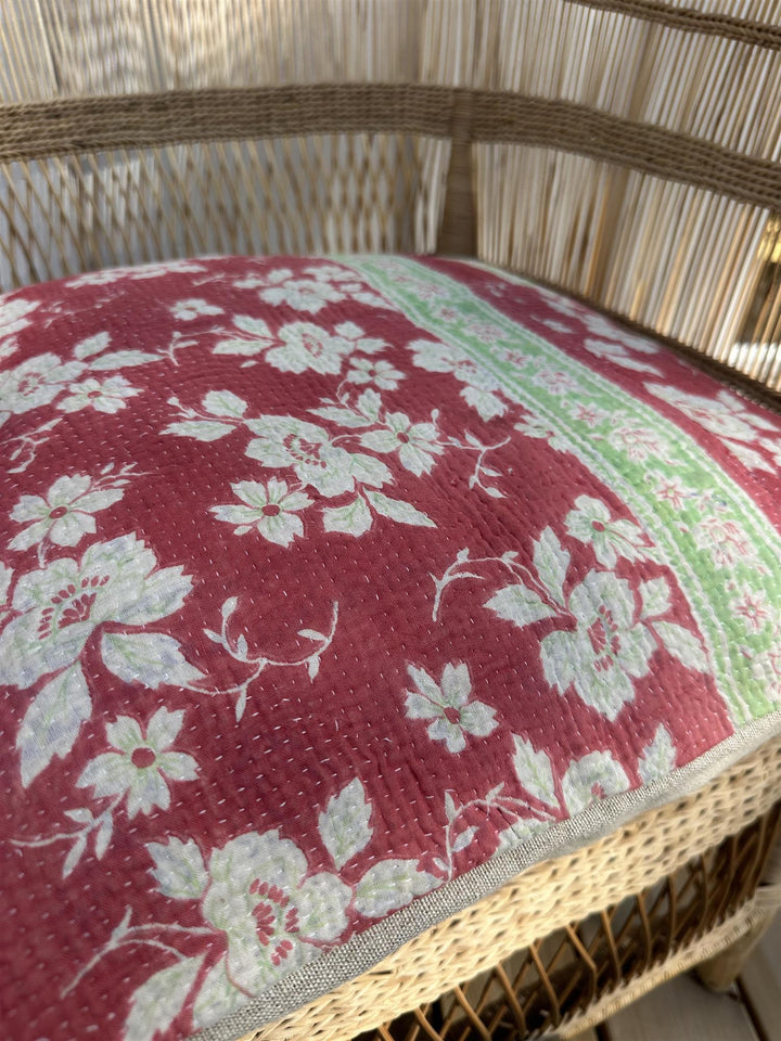 Putetrekk vintage kantha 50x50 cm Nr 124