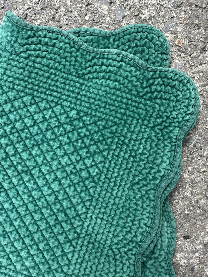 Spisebrikke avlang velur 35x50 cm  Bright green