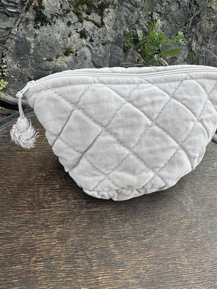 Sminkepung velur 15xH10 cm Grey beige