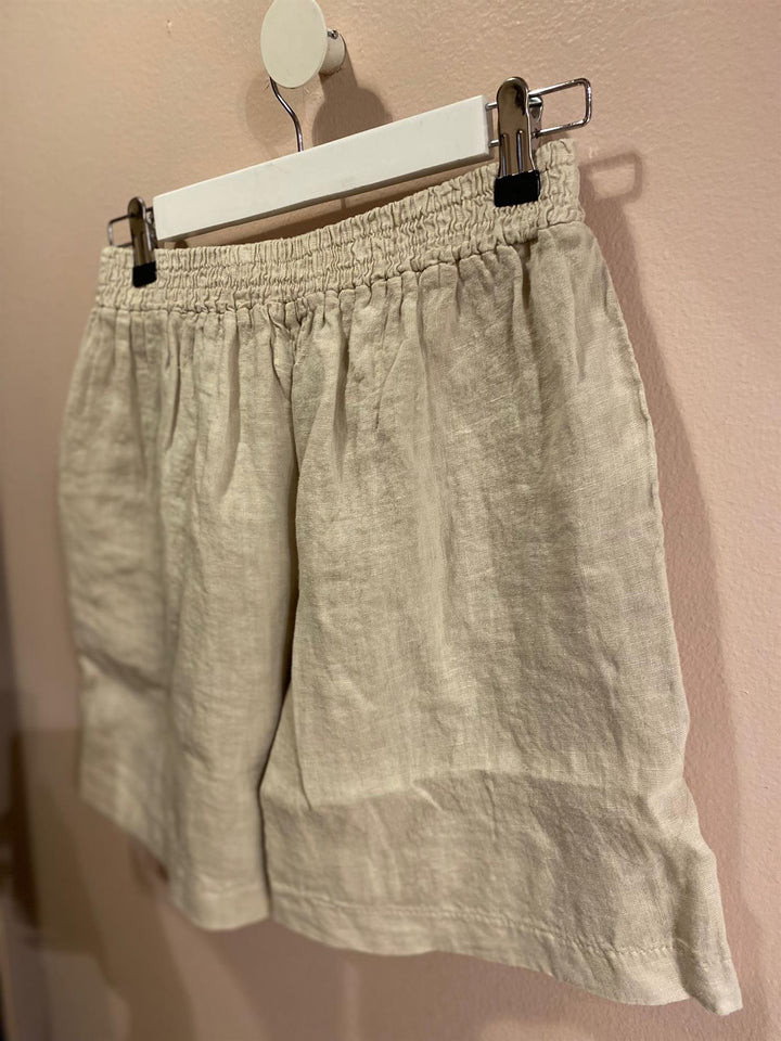 Shorts 100% lin soft grey
