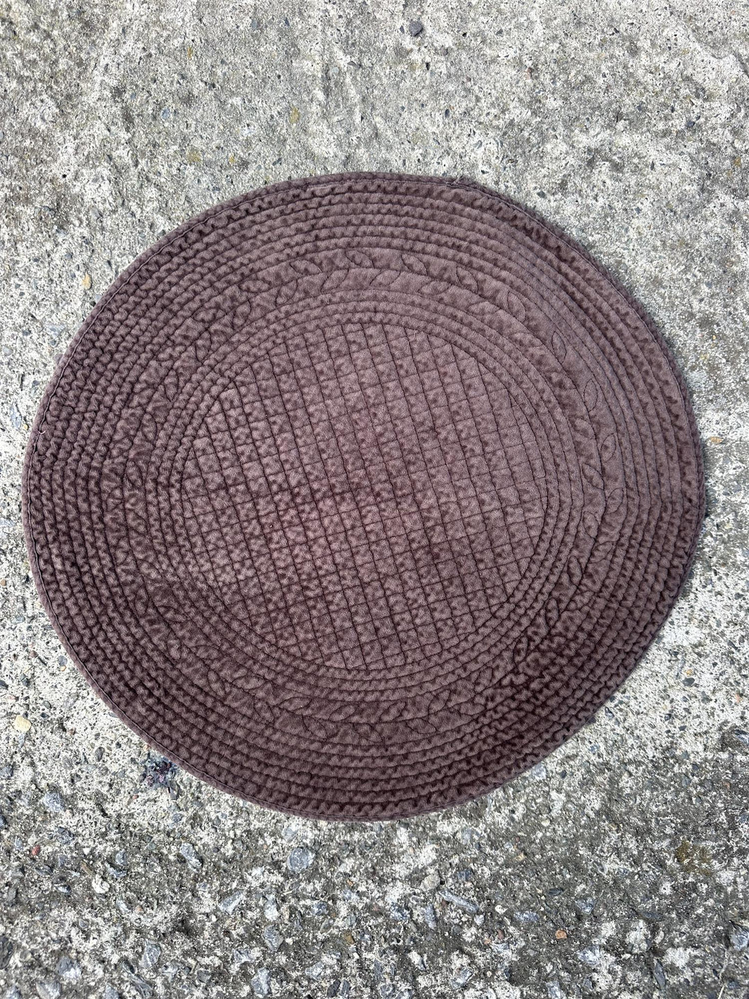 Spisebrikke velur rund Ø: 40 cm NY Dark Chocolate