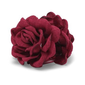 Rosa hair claw wine red