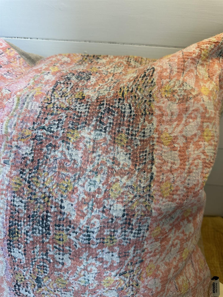 Putetrekk vintage kantha 50x50 cm Nr 115