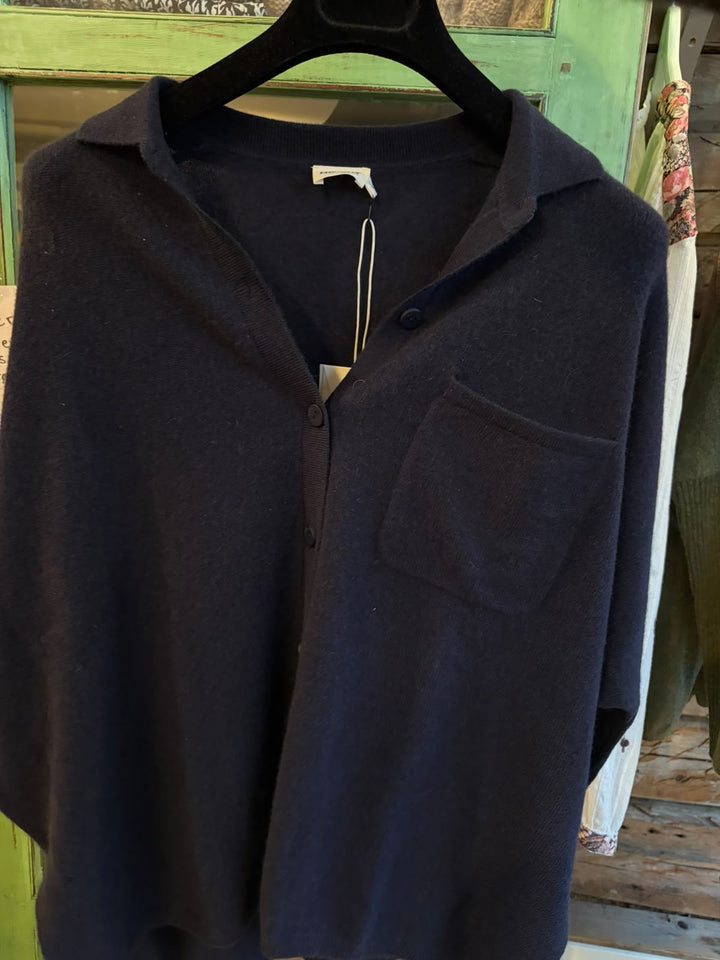 Andrea 100% cashmere navy