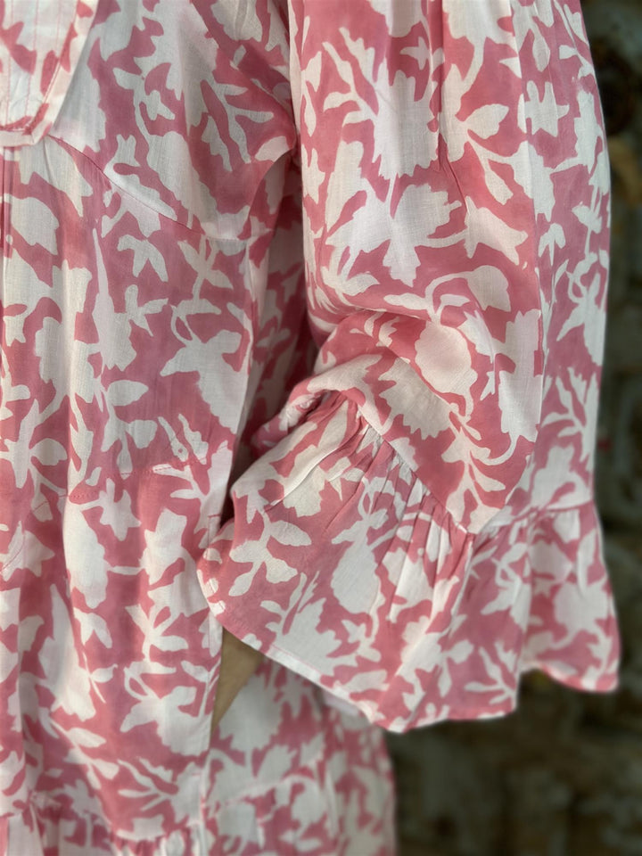 Catalina smekkekjole pink & hvit