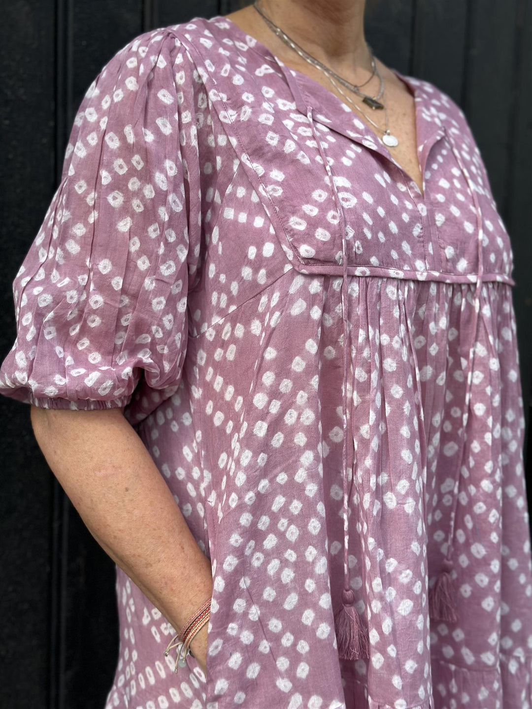 Cecilie Bandani smekkekjole mauve