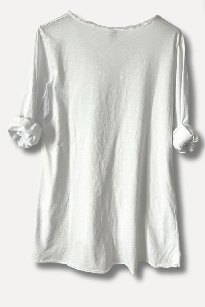 V-classic long sleeve White