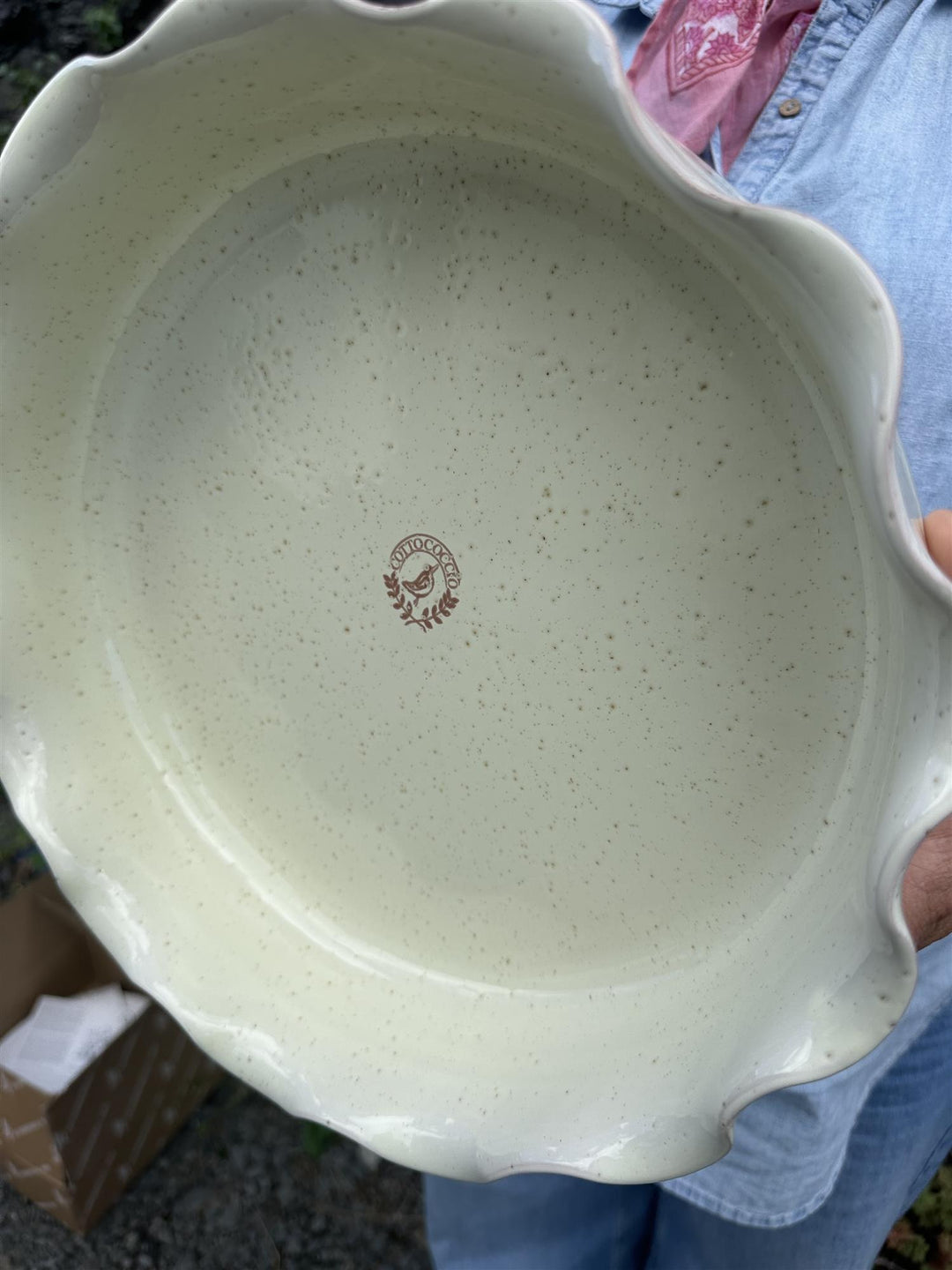 Rund ildfast form Ø: 31 cm krem