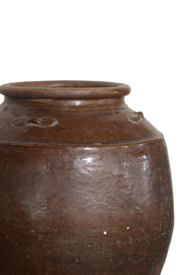 Urne i keramikk brun H40 cm