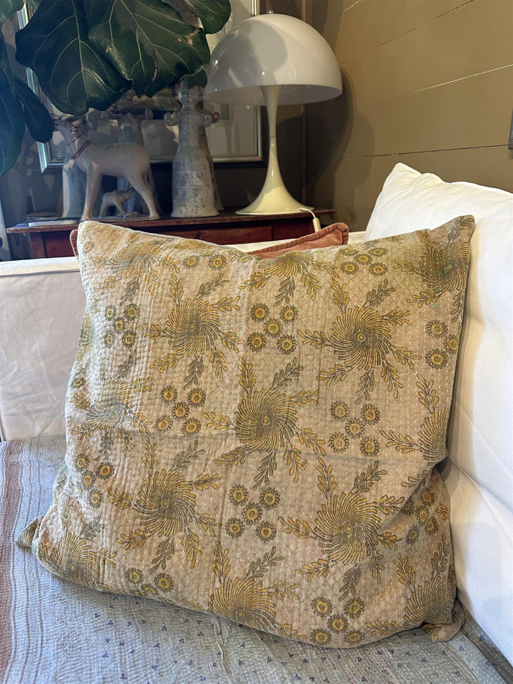 Putetrekk vintage kantha 60 x 60 cm Nr 22
