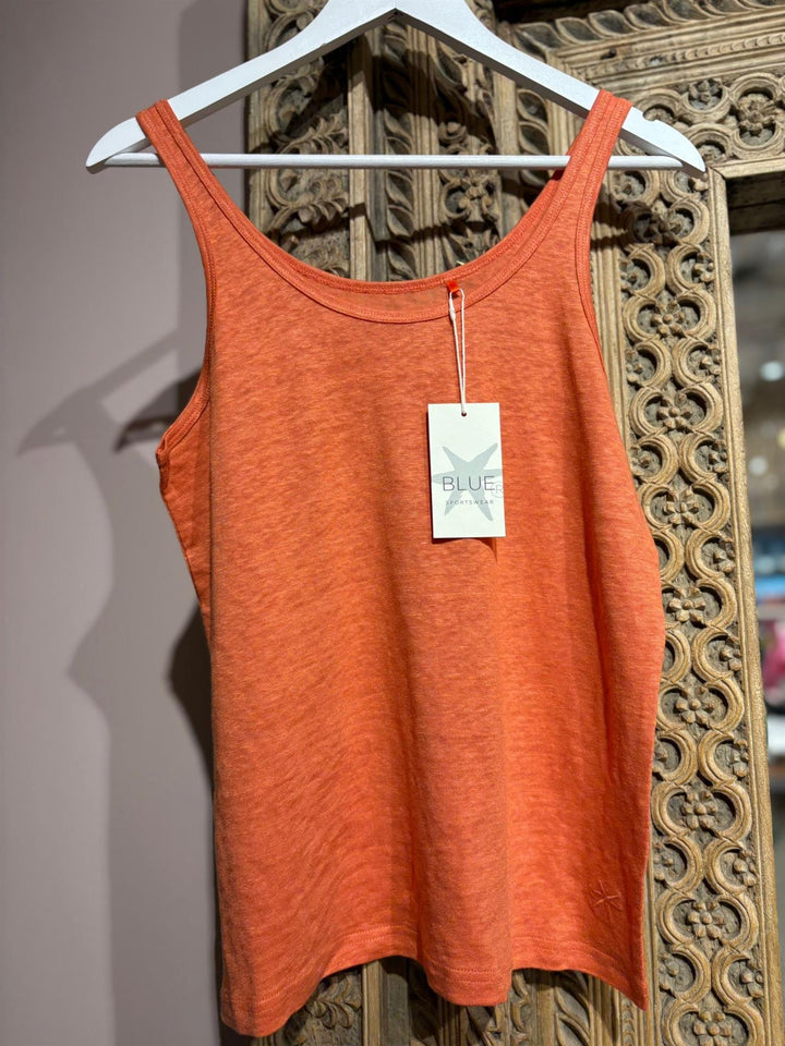 Doris topp 100% lin dusty orange