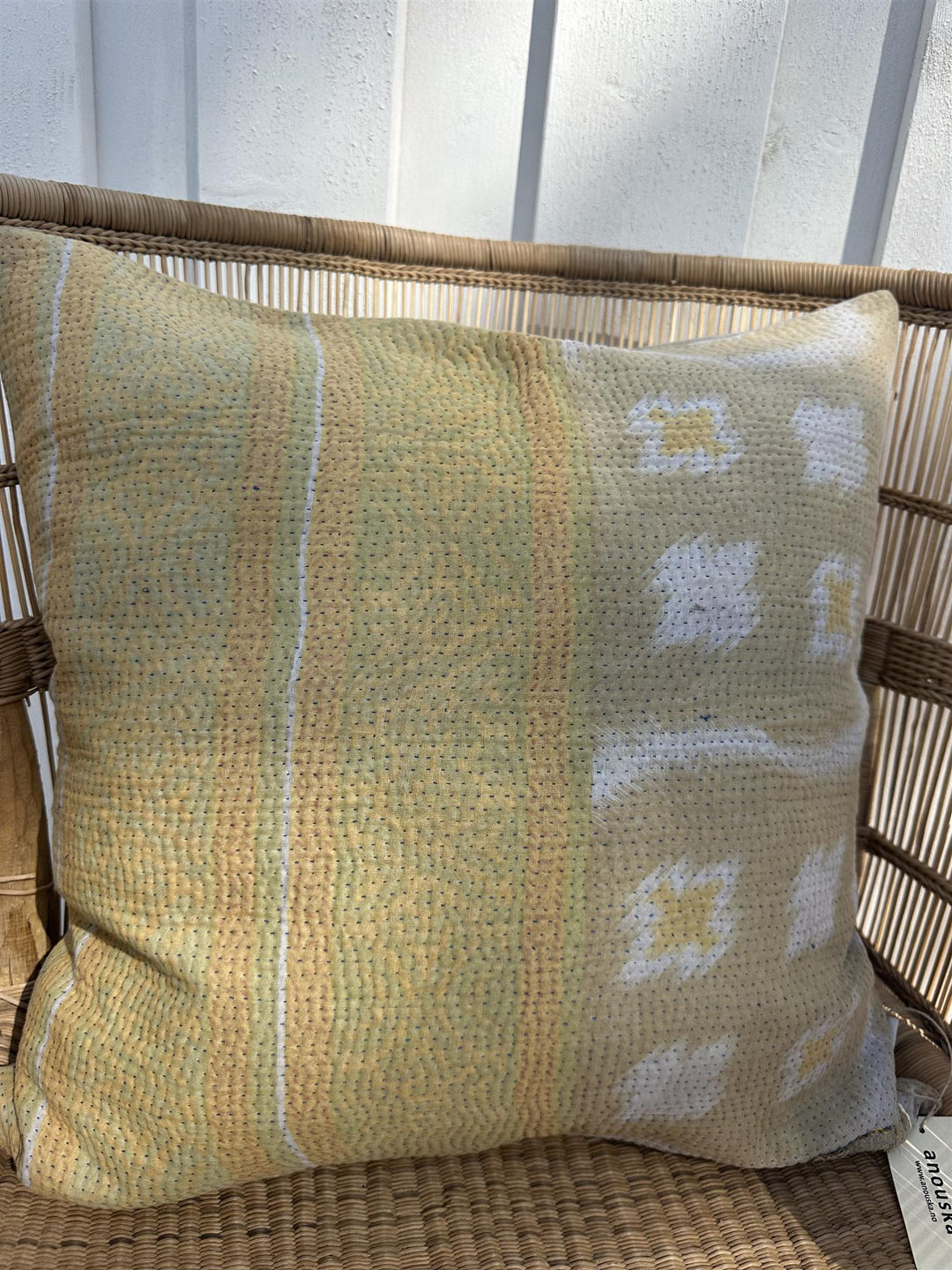 Putetrekk vintage kantha 50x50 cm Nr 125