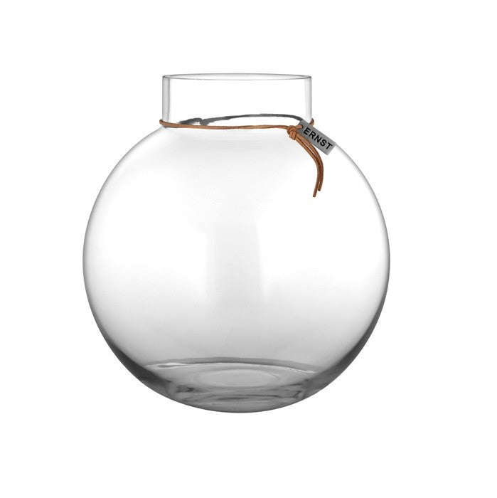 Glassvase rund H 22 cm