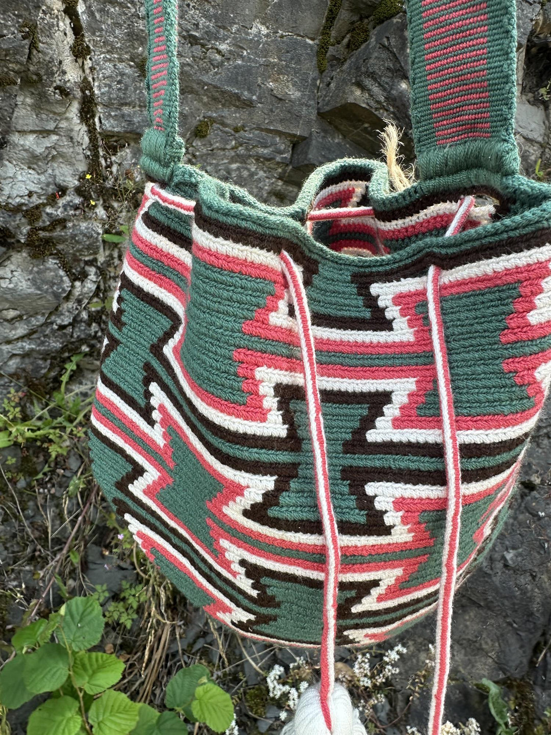 Lombia Wayuu Mochilla bag Verde M