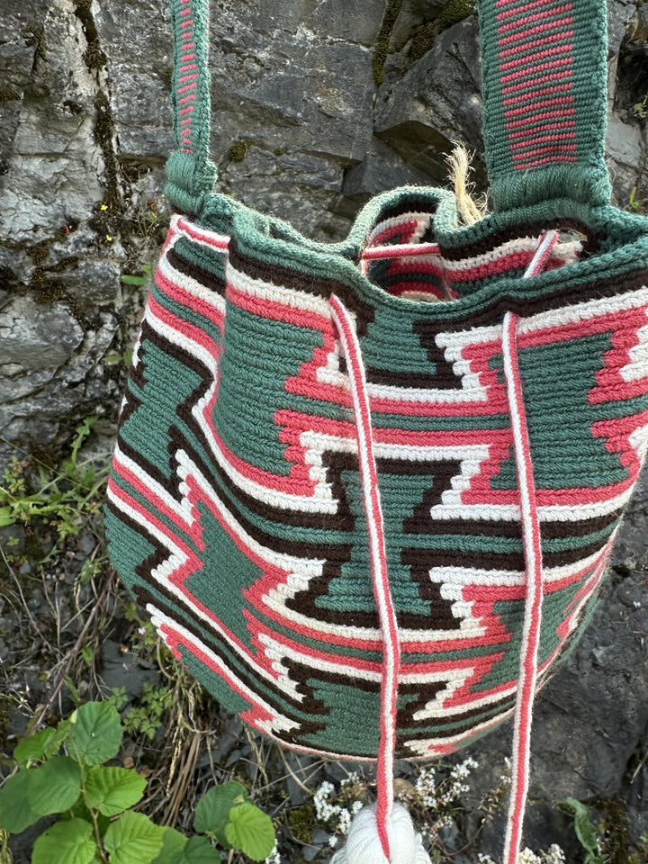Lombia Wayuu Mochilla bag Verde M