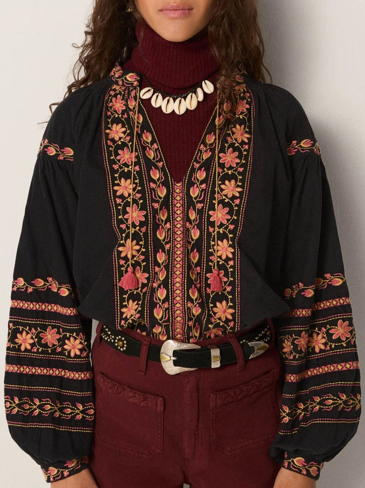 Virginia bluse dark