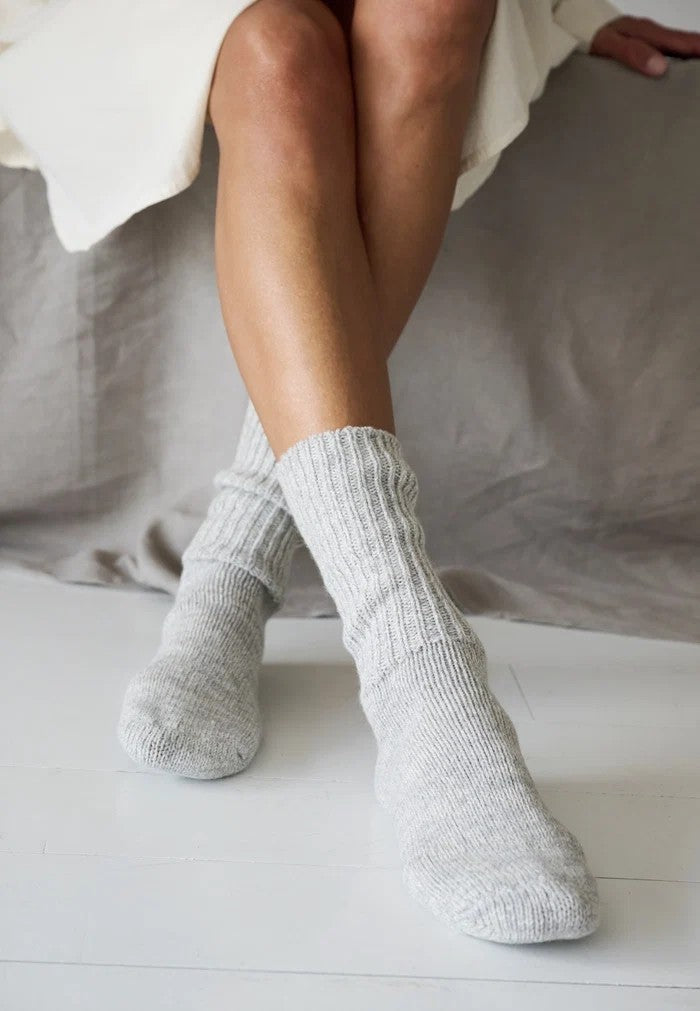 Boyfriend socks grey melange