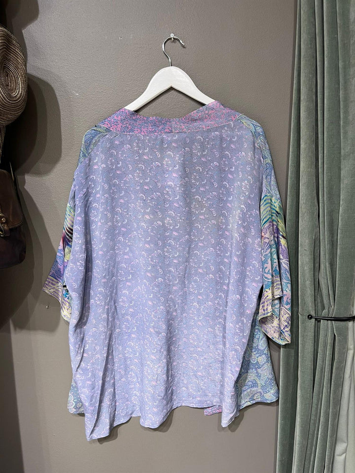 Lotus silk kimono #372