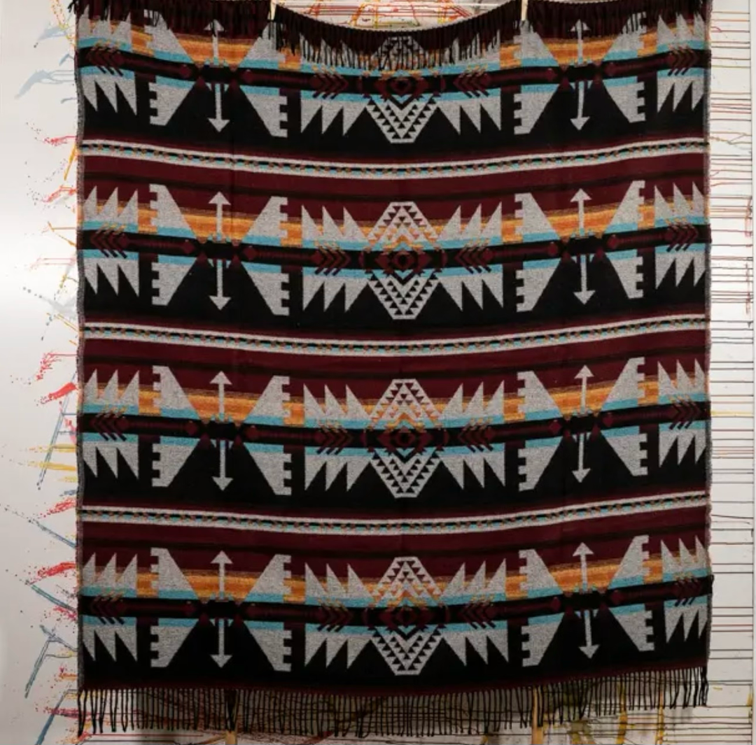 Pledd Navajo grigio multicolor