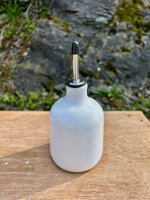 Veluto oljeflaske med helletut H 18 cm hvit