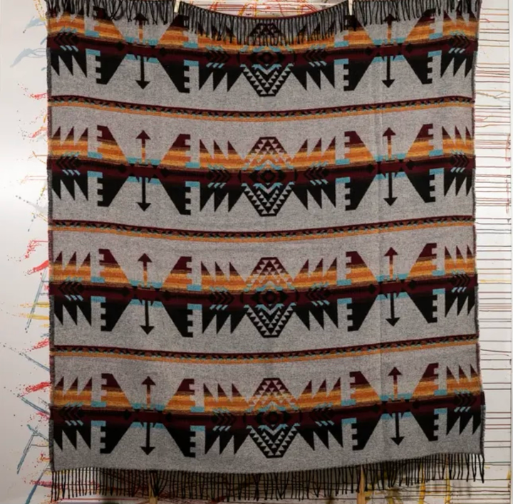Pledd Navajo grigio multicolor