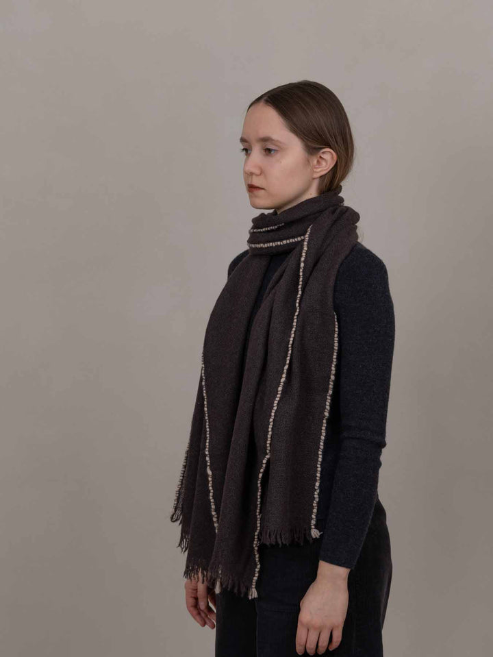 Stort skjerf 100% cashmere cocoa