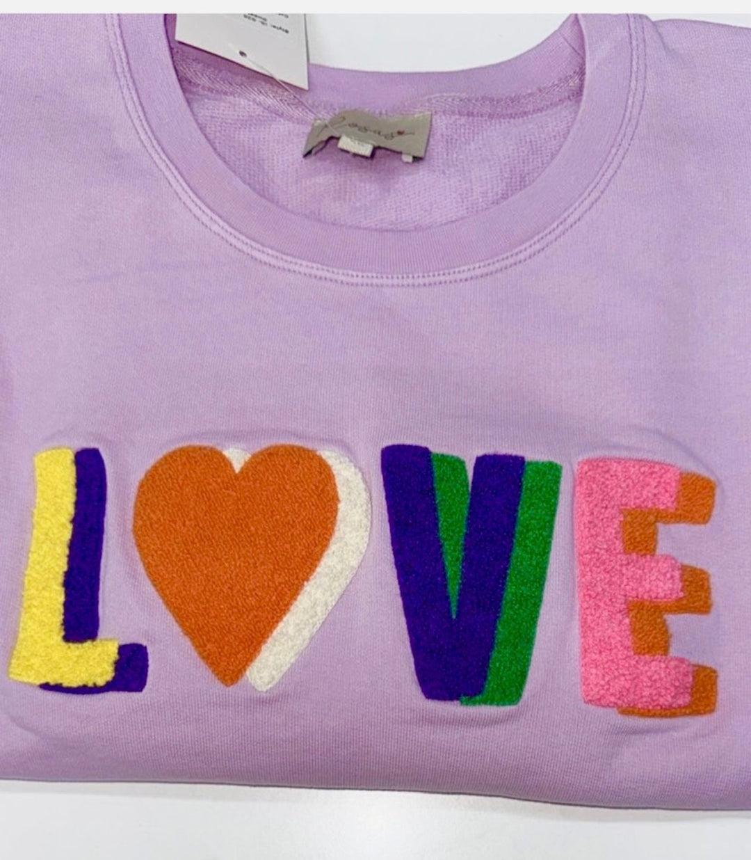Rosas Love sweat shirt lavendel