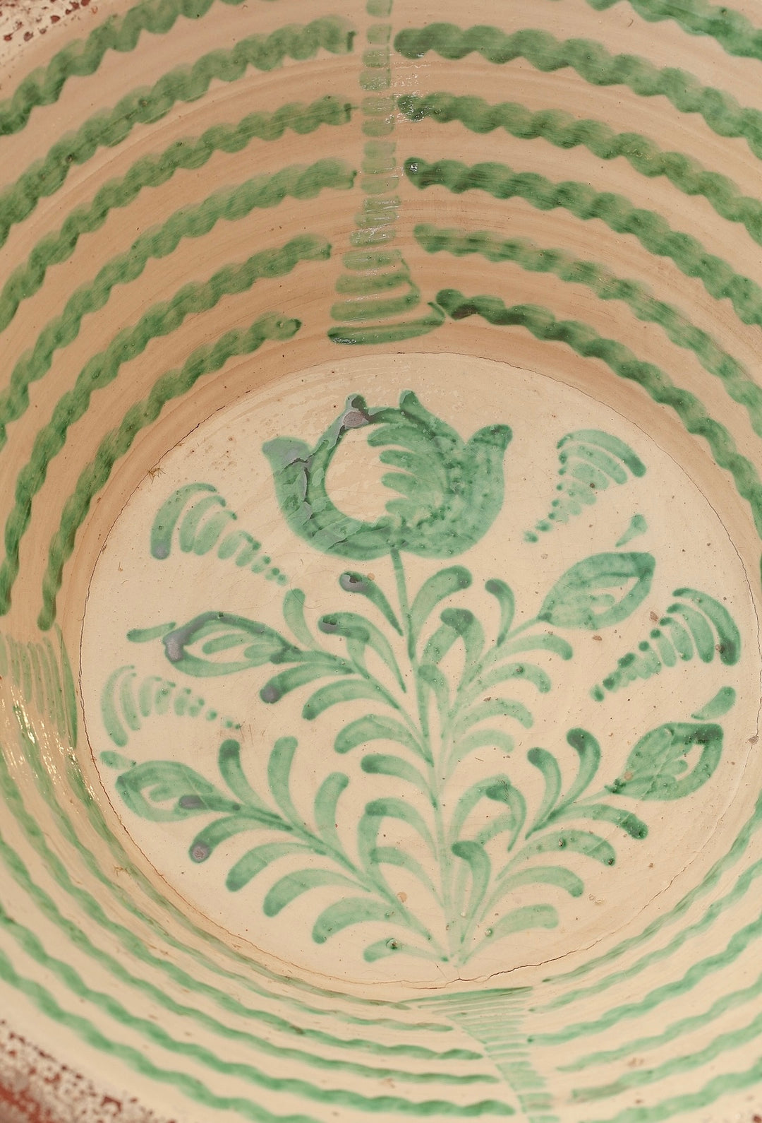 Lebrillos Granainos bolle Flor grønn Ø: 40 cm