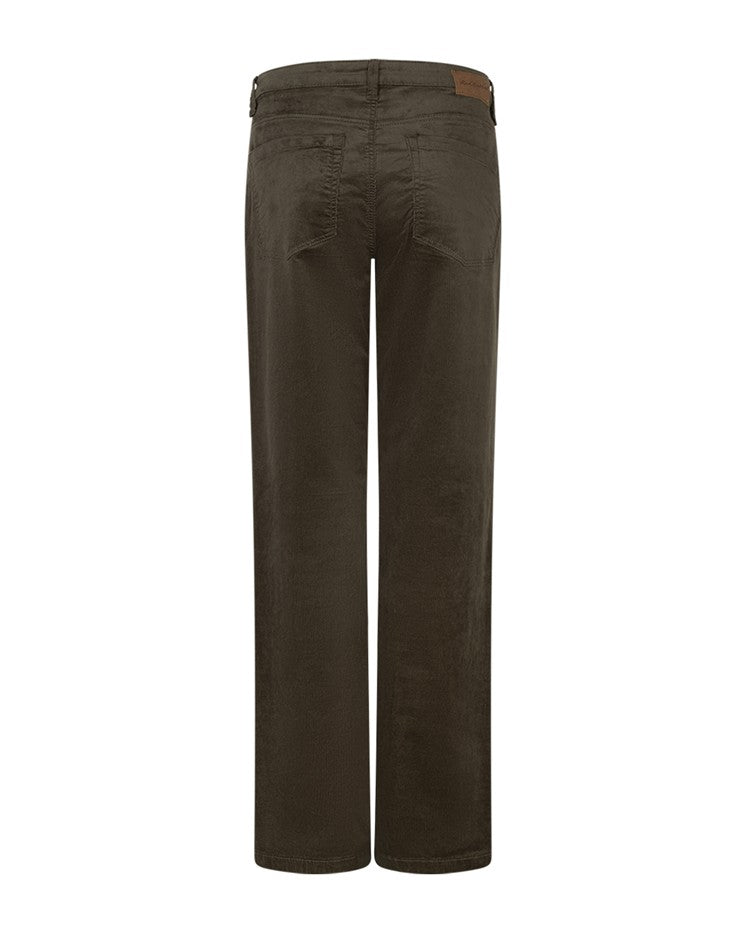 Claudette smalstripet cordfløyel khaki