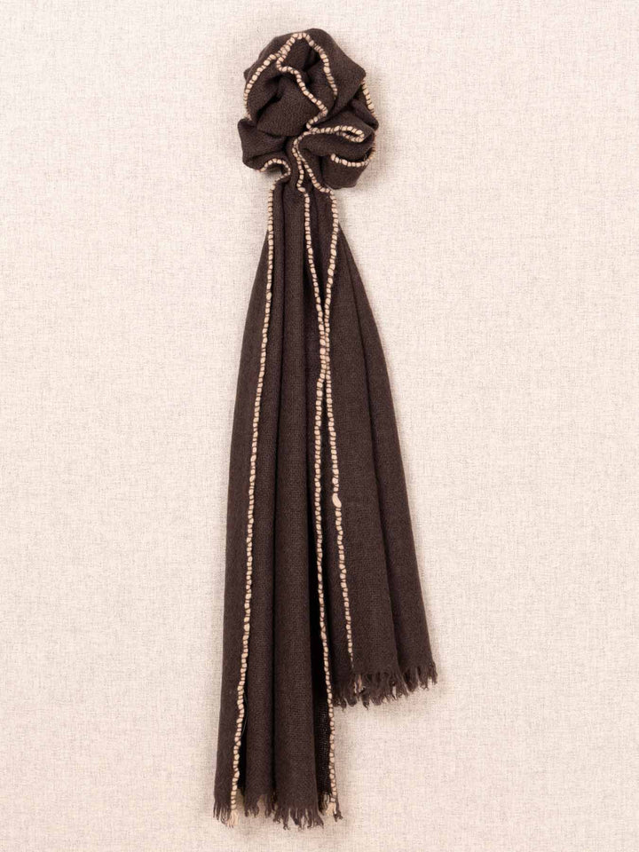 Stort skjerf 100% cashmere cocoa