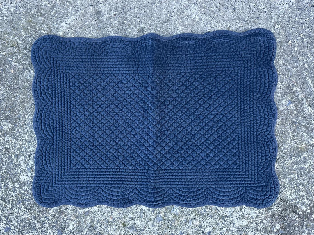 Spisebrikke avlang velur 35x50 cm indigo