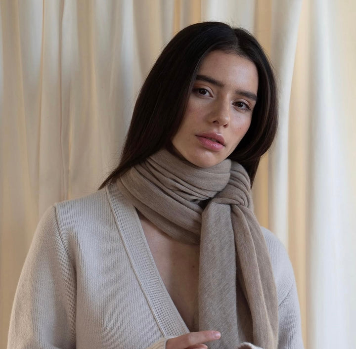 Cortina cashmere skjerf warm beige