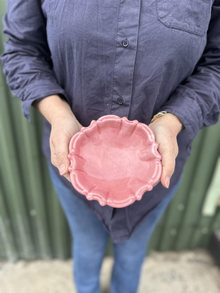 Veluto skål med bølgekant Ø 14 cm ancient pink