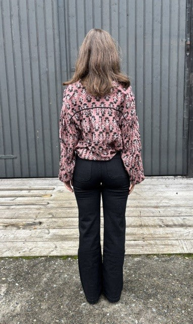 Bukse sort med gullknapper