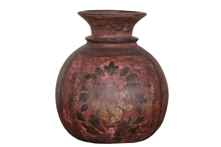 Trepotte malt rosa vintage M H30 cm