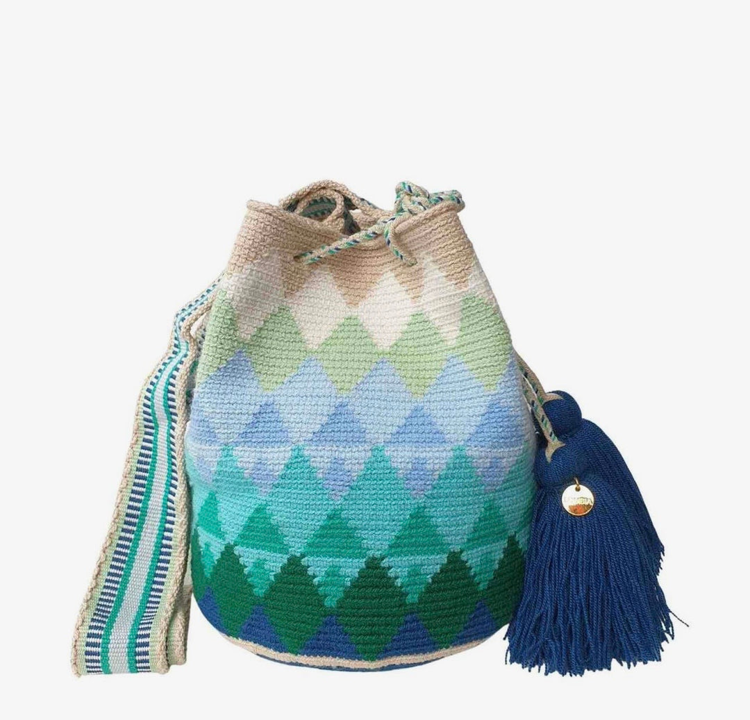 Lombia Wayuu Mochilla bag Peacock M