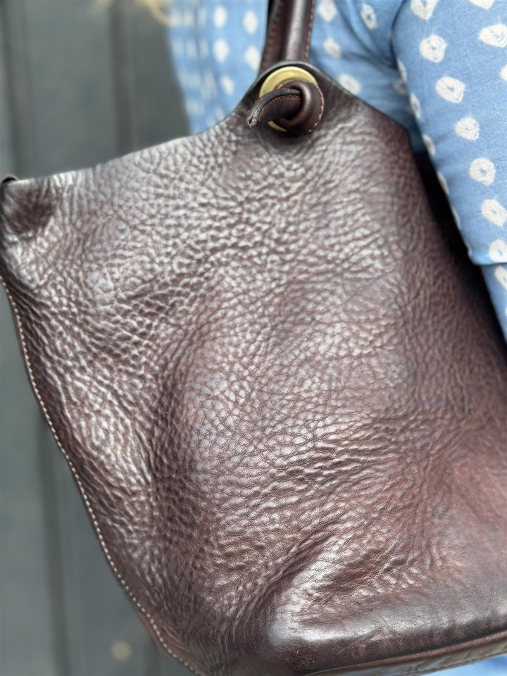 Shopping grande vacchetta bag brown