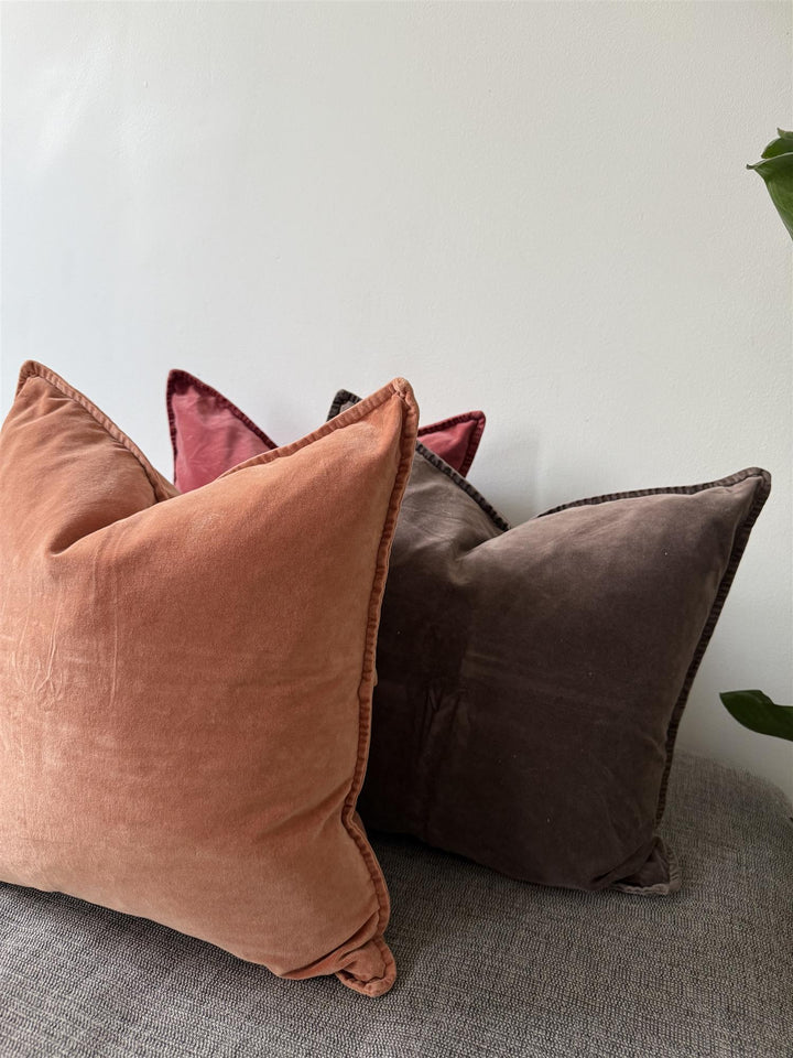 Putetrekk velur 50x50 cm Burnt orange