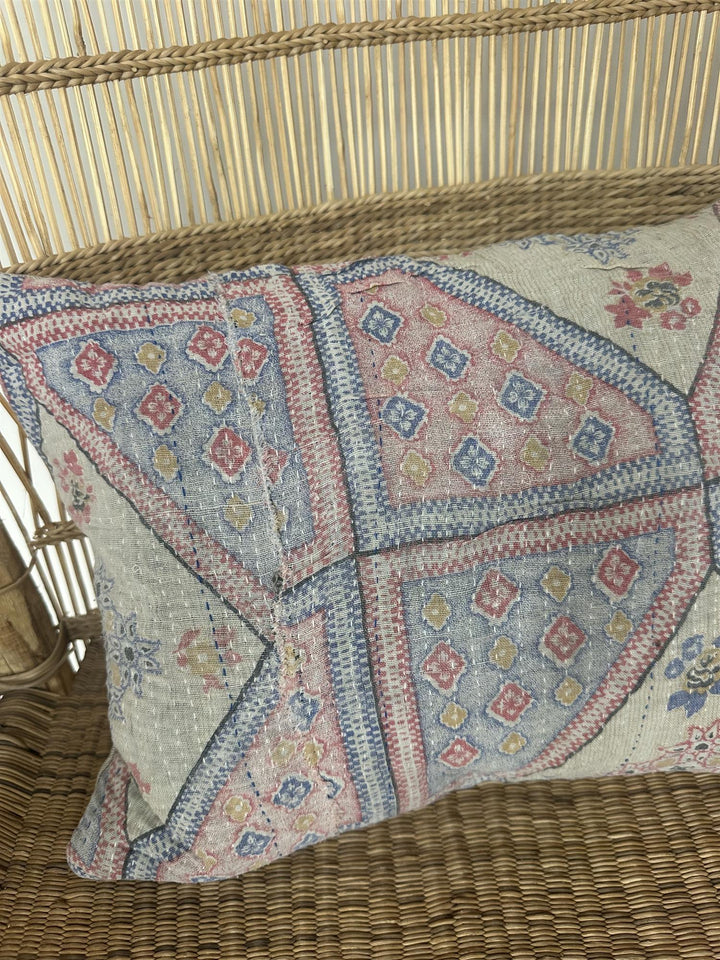 Putetrekk vintage kantha 30 x 40 cm Nr 79