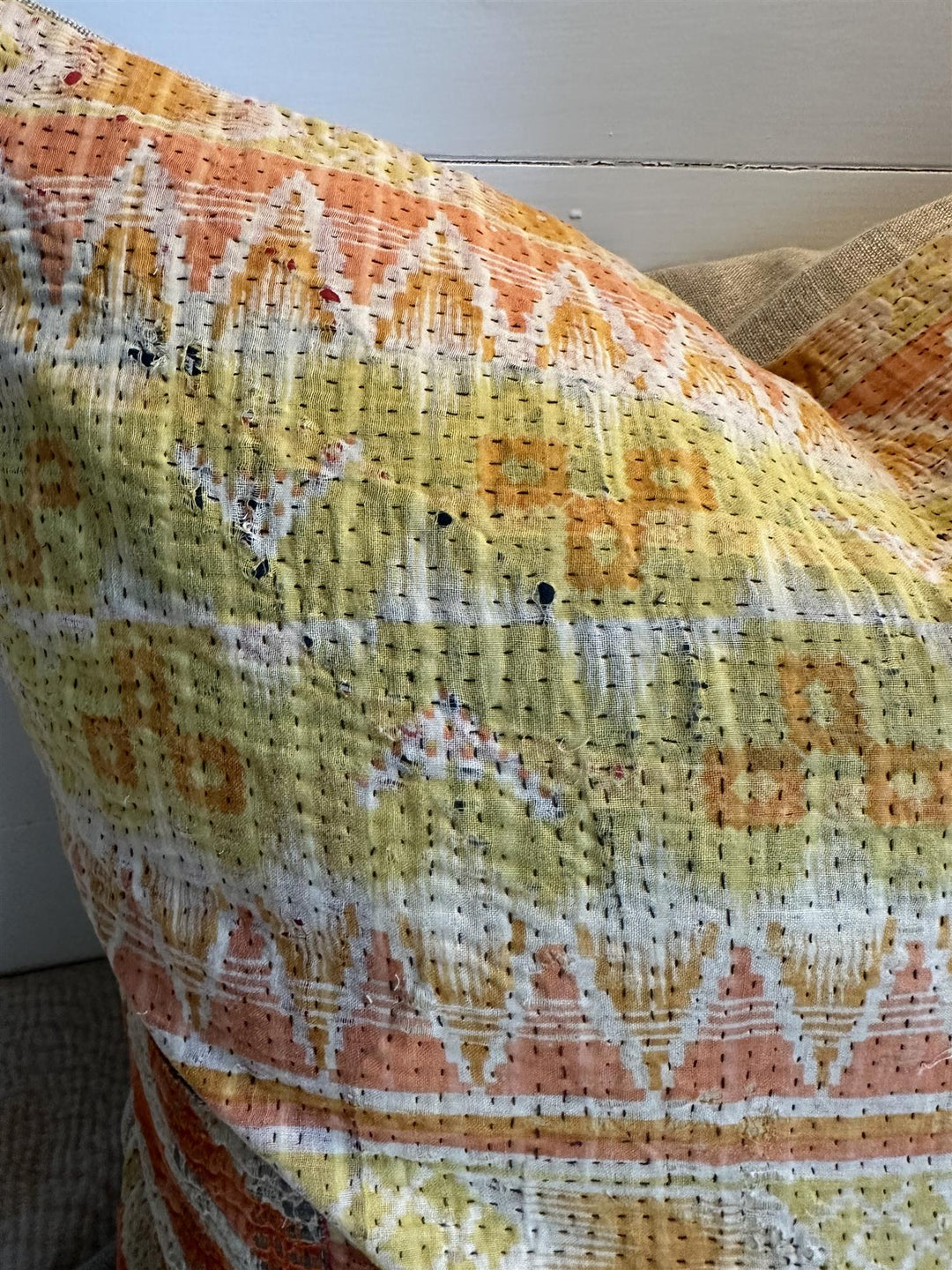 Putetrekk vintage kantha 50x50 cm Nr 117