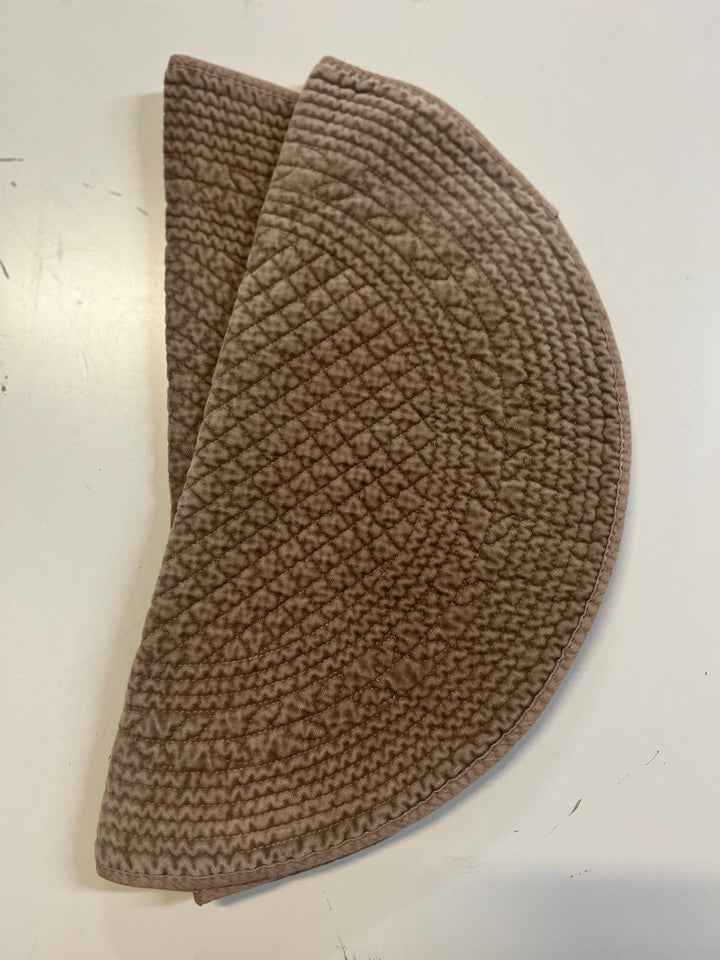 Spisebrikke velur rund Ø: 40 cm latte
