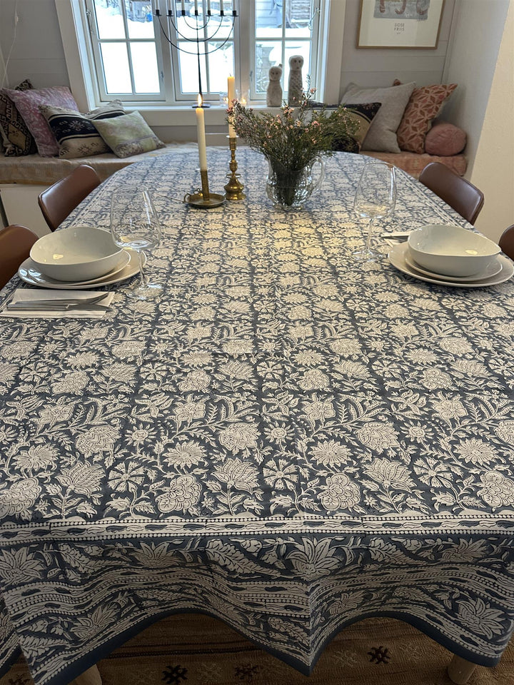 Duk Blue 150 x 250 cm blokktrykket