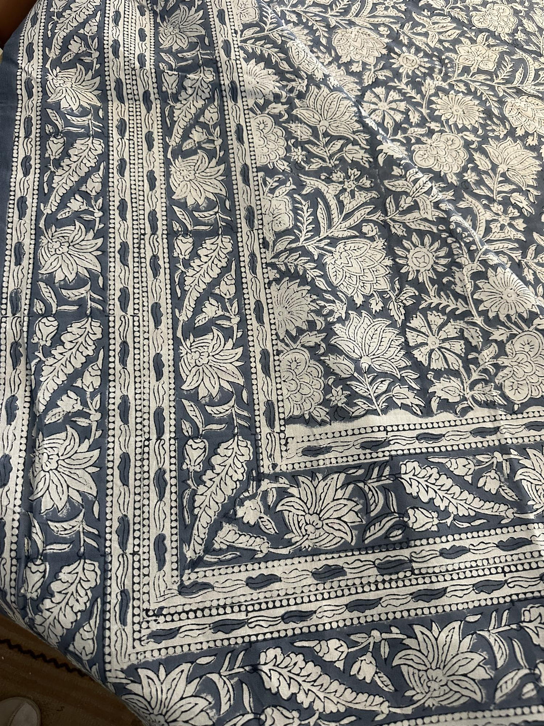 Duk Blue 150 x 250 cm blokktrykket